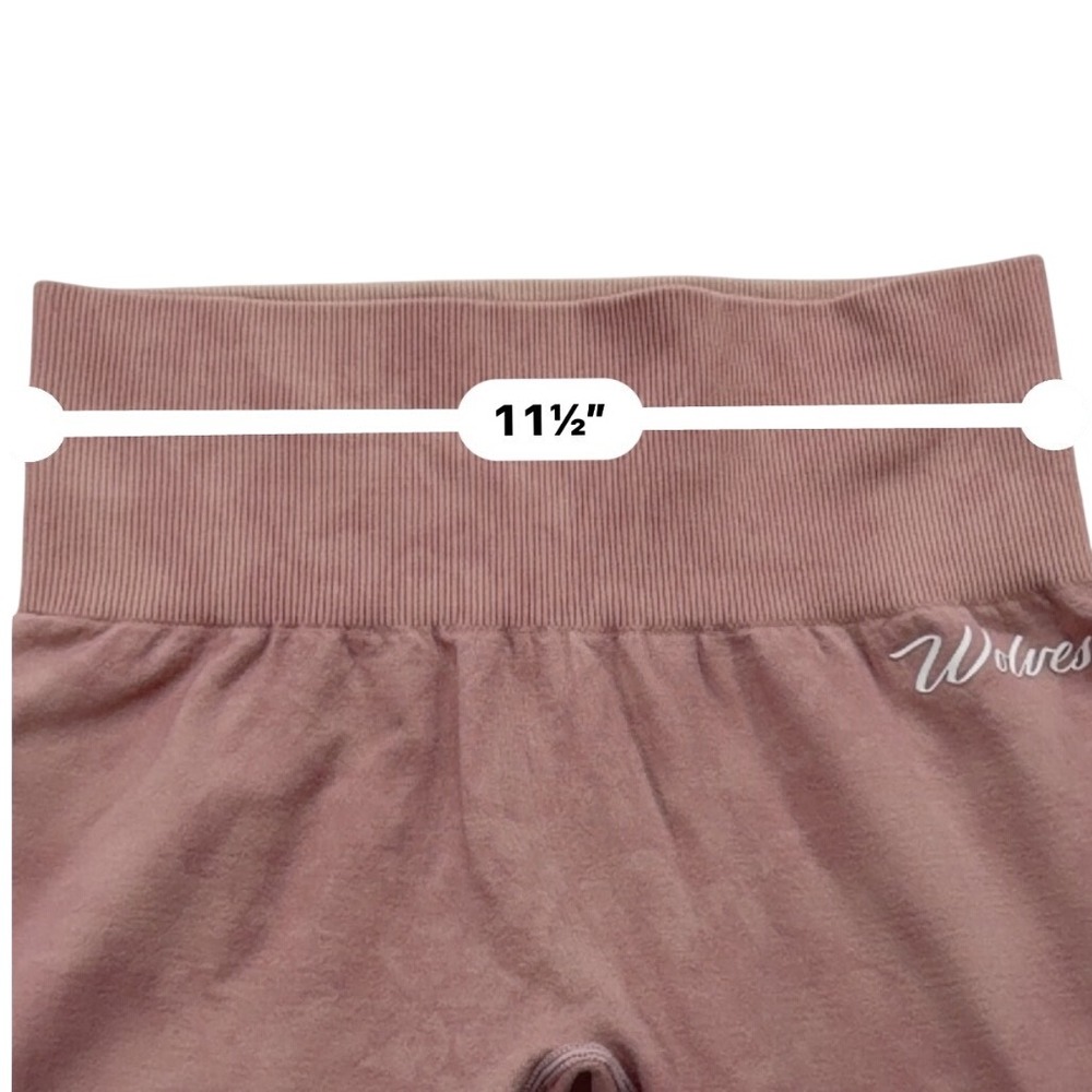 Darc Sport SHE Wolves Leggings Women's Small Pink Wolf Graphic 1 of 500 - Picture 8 of 10
